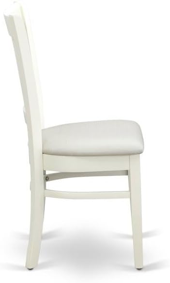 Furnifact White Solid Wood 3 Piece Set with Chairs, Compact Table and Chairs for 2, Ideal Small Kitchen or Dinette Table for Breakfast and More