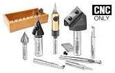 Amana Tool - AMS-130 8-PC Signmaking Starter CNC Router Bit Collection, 1/4 & 1/2' Sh