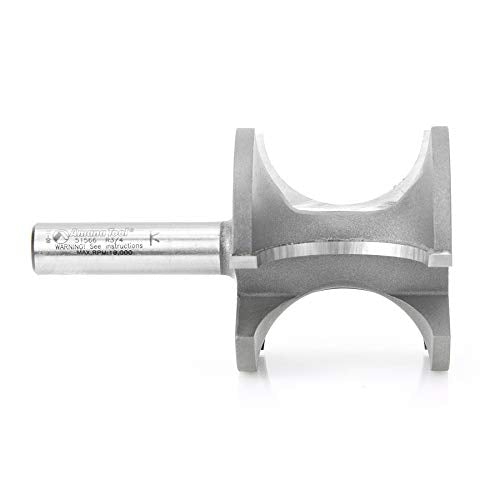 Amana Tool - 51566 Carbide Tipped Bullnose 3/4 Radius x 2-3/8 Dia x 2' x 1/2 Shank