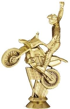 Crown Awards Motocross Trophies with Custom Engraving, 7.25' Personalized Cycling Trophy On Deluxe Round Base Prime