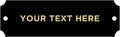 Wilson Trophy Personalized Name Plate, 3.25 x 1 Inches, Black with Gold Text, Custom Engraving Up to 3 Lines and 30 Characters (15)