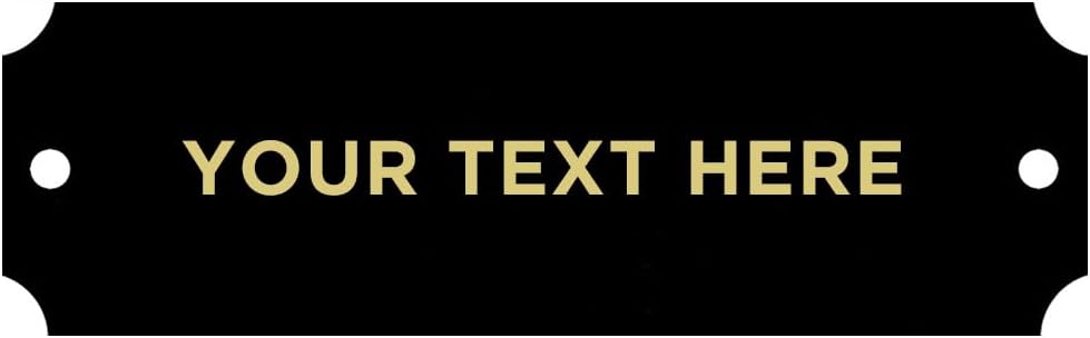 Wilson Trophy Personalized Name Plate, 3.25 x 1 Inches, Black with Gold Text, Custom Engraving Up to 3 Lines and 30 Characters (15)