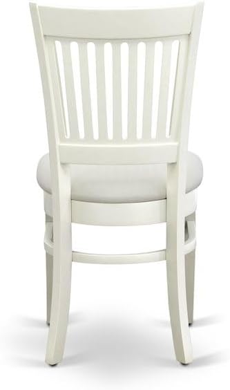 Furnifact White Solid Wood 3 Piece Set with Chairs, Compact Table and Chairs for 2, Ideal Small Kitchen or Dinette Table for Breakfast and More