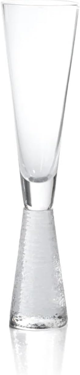 Zodax Livogno Glassware or Stemware on Hammered Stem - Set of 4 (Champagne)