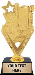 Crown Awards Weightlifting Trophies with Custom Engraving, 6' Personalized Bodybuilding Trophy On Black Base Prime