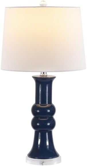 SAFAVIEH Lighting Collection Lamber Navy Ceramic 26-inch Table Lamp Set of 2