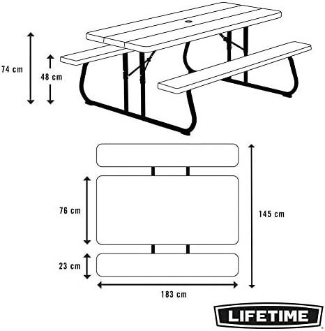 Lifetime 60112 6 ft (1.83 m) Picnic Table (Brown)