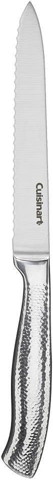 Cuisinart Classic High-Carbon Hammered Stainless Steel Forged Knife Set With Sheath Blade Gaurds (17-Piece Set)