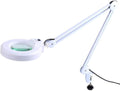 30LED Magnifying Glass Clamp Lamp,5X Magnifier Lens,Metal Hose Adjustable Swivel Arm Utility Clamp Light for Desk, Table,Craft, Jewelry,Sewing a/A Interesting Life Fashionable