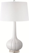 LED Desk Lamp American Table Lamps Glass Bedside Table Lamps with Fabric Lampshade Modern Nightstand Lamps for Home Office Study Lamp, 26' H Table Lamp Reading Lamp (Color : White)