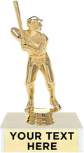Wilson Trophy - 5.75' Male Baseball Figure Trophy on Marble Base - Customizable Engraving for Players, Coaches, Team and League Awards