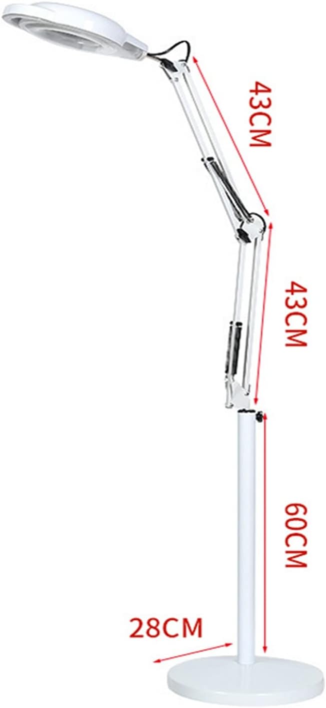 8X Beauty Magnifying Lamp, Flexible Adjustable Swivel Arm Beauty Salon Cold Light Tattoo Lamp Light for Skincare Beauty Manicure Tattoo Salon Spa