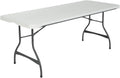 Rectangular Lifetime 6 Foot Commercial Grade Stacking Folding Utility Table for All Events (White Granite, 2 Pack)