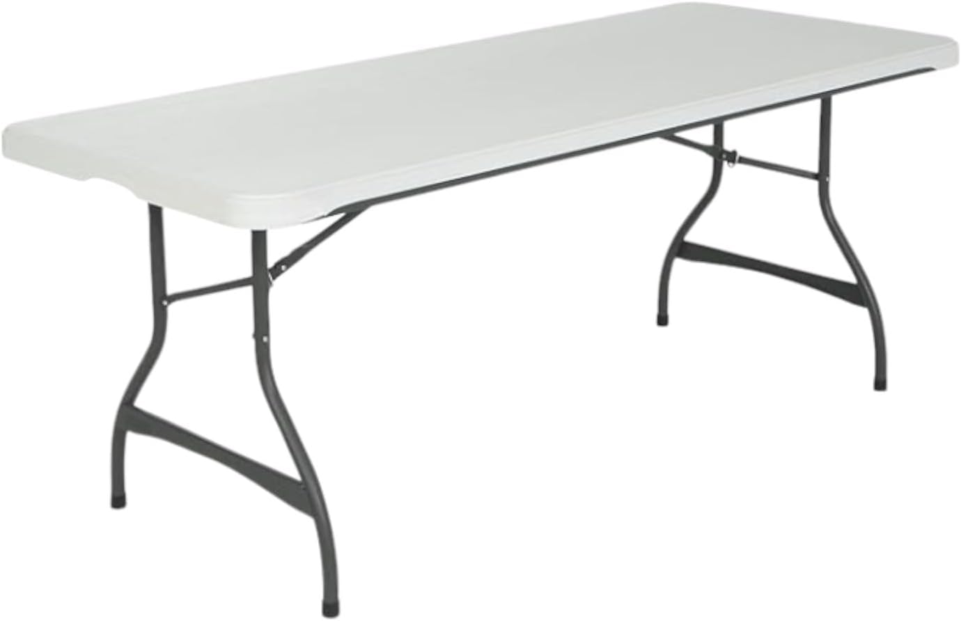 Rectangular Lifetime 6 Foot Commercial Grade Stacking Folding Utility Table for All Events (White Granite, 2 Pack)
