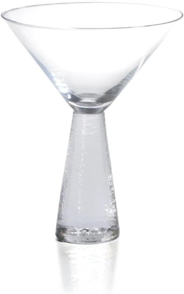 Zodax Livogno Martini Glass on Hammered Stem Set of 4