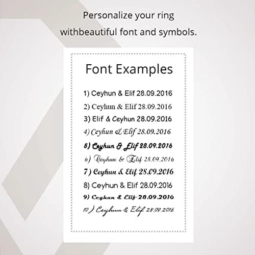 Hammered Wedding Ring Set 14K Gold Plated Couple Matching Wedding Band Set Personalized Man and Woman Silver Wedding Ring Set