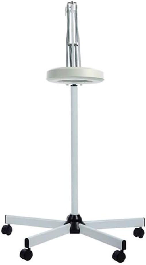 Magnifying Floor Lamp 8X LED Magnifier Floor Lamp - Salon 5 Wheel Rolling Base Adjustable Swivel Arm Reading Magnifier Lamp with Gooseneck