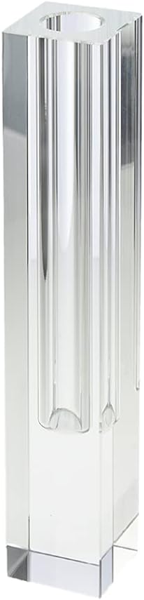 Serene Spaces Living Large Modern Crystal Square Bud Vase, Decorative Single Flower Vase for Wedding Centerpieces, Events, Parties, Home Décor Accents, Pack of 12
