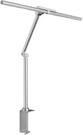Eye protection desk lamp for office study LED Desk Lamp with Clamp, Double Head Eye Protection Desk Lamp with Auto Shut-Off Timer, 5 Color Modes & Stepless Dimming, for Reading Study Workbench Office
