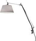 Artemide TLM0003 Tolomeo - One Light Mega Table Lamp with 12' Diffuser and Clamp, Shade Options: Silver Fiber