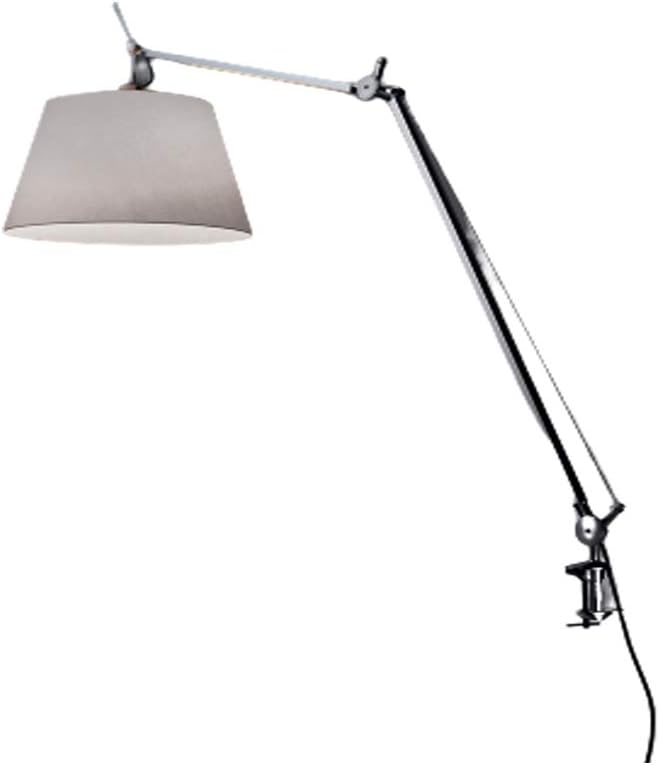 Artemide TLM0003 Tolomeo - One Light Mega Table Lamp with 12' Diffuser and Clamp, Shade Options: Silver Fiber
