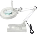 LED Magnifying Desk Lamp 15X Magnifier Light White Glass Super Bright Adjustable Desktop Lamp for Reading Desk Table Craft Task Workbench