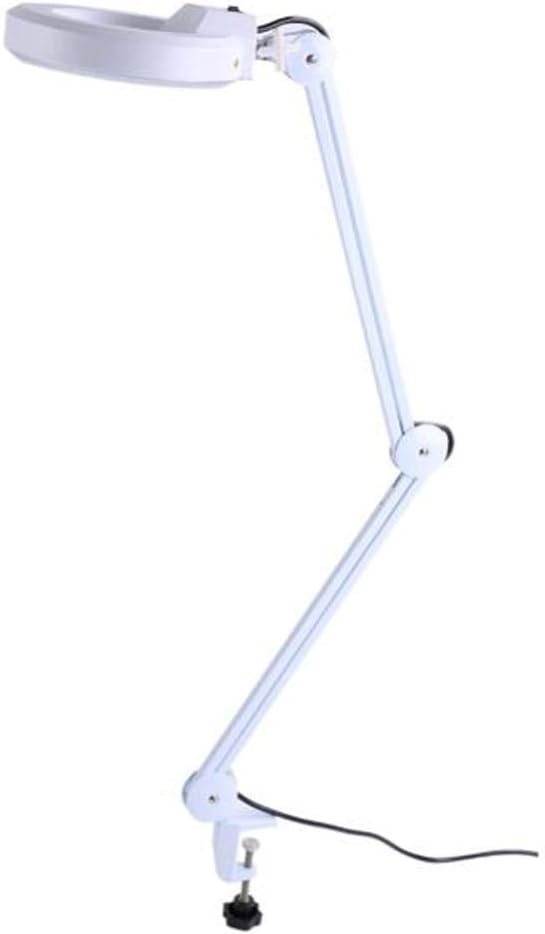 30LED Magnifying Glass Clamp Lamp,5X Magnifier Lens,Metal Hose Adjustable Swivel Arm Utility Clamp Light for Desk, Table,Craft, Jewelry,Sewing a/A Interesting Life Fashionable
