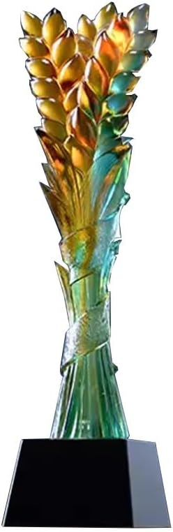 Glazed Wheat Trophy Football Basketball League Trophy World Cup Sports Competition High-Grade Party Awards Best Performer Trophy, 30*8cm, Green