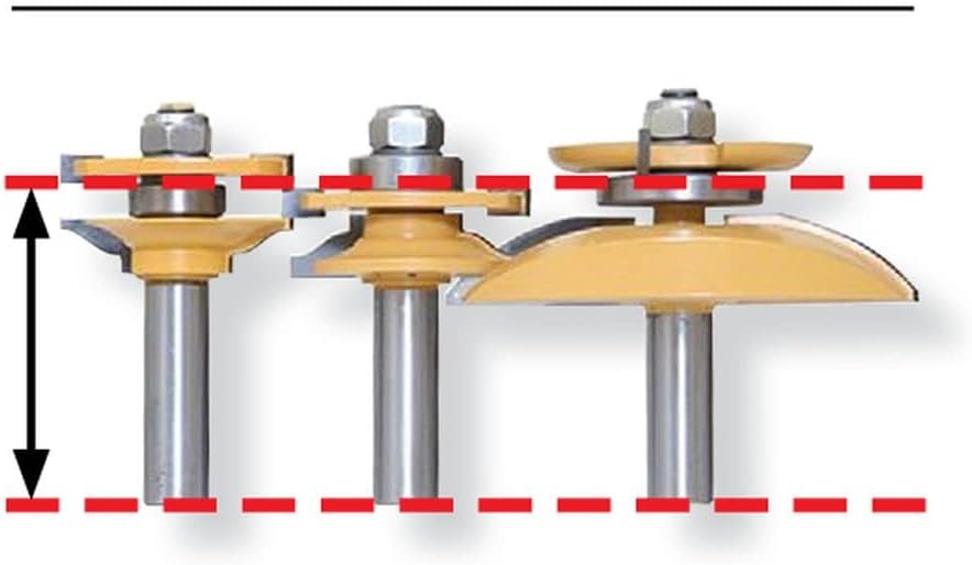 Sommerfeld's 3 Piece Woodworking Cove Raised Panel Door Set 1/2-Inch Shank For Cabinet Doors on the Router table