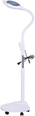 Magnifying Floor Lamp 5 Wheels Rolling Base Reading Magnifier Lamp with Gooseneck Magnifying Floor Lamp