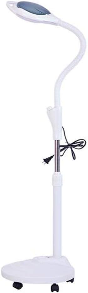 Magnifying Floor Lamp 5 Wheels Rolling Base Reading Magnifier Lamp with Gooseneck Magnifying Floor Lamp