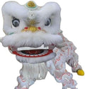 14 Inch Double Lion Dance Mascot Costume Chinese Traditional Dragon Lion Dance for 15+ Age Party Carnival Festivall(White)