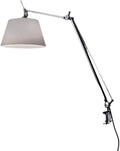 Artemide TLM0005 Tolomeo - One Light Mega Table Lamp with 17' Diffuser and Clamp, Shade Options: Silver Fiber