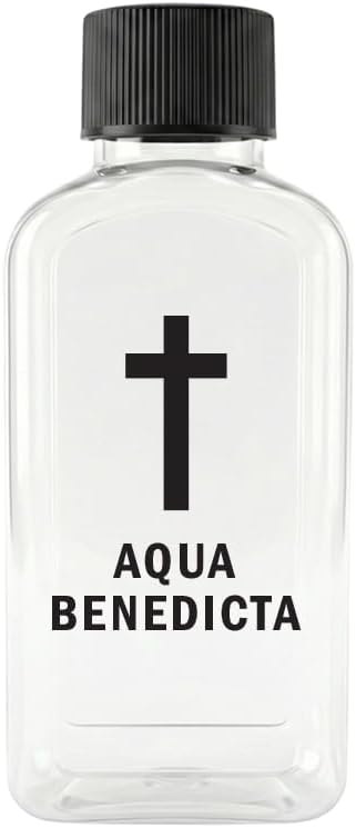 Custom 100cc Round Plastic Bottles - 3.4 oz Holy Water Favors with Minimalist Black or White Caps - Personalized Labels - Ideal for Confirmation Gifts & First Holy Communion Keepsakes (200)