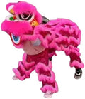 14 Inch Double Lion Dance Mascot Costume Chinese Traditional Dragon Lion Dance for 15+ Age Party Carnival Festivall(Pink)