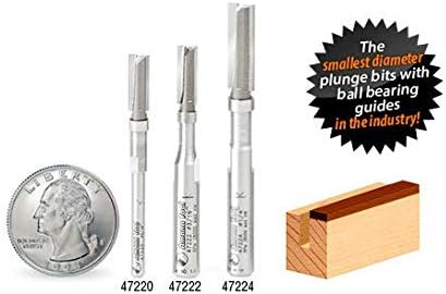 Amana Tool - AMS-600 8-PC Flush Trim Plunge Template with Upper Ball Bearing Guide Router