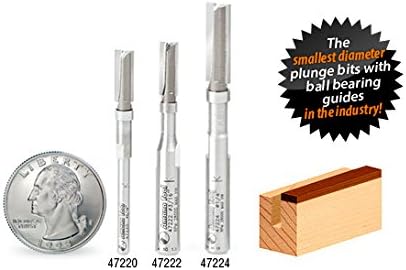 Amana Tool - AMS-600 8-PC Flush Trim Plunge Template with Upper Ball Bearing Guide Router
