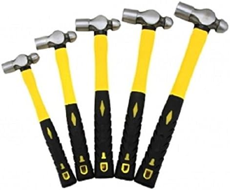 5 PC BALL PEIN HAMMER SET HEAVY DUTY FIBERGLASS HANDLE 8 12 16 24 32 Oz,NEW