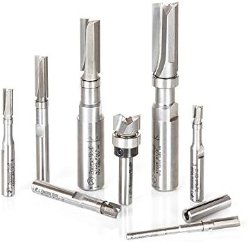 Amana Tool - AMS-600 8-PC Flush Trim Plunge Template with Upper Ball Bearing Guide Router