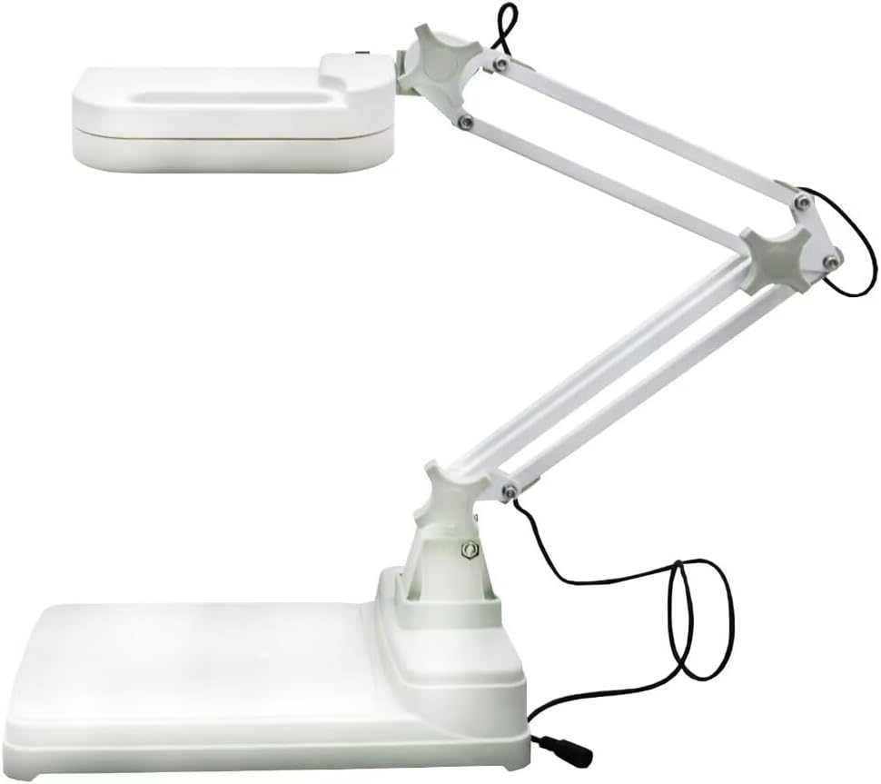 10 x Magnifier Lamp Benchtop Magnifying Lamp LED Magnifying Lamp with Stand 4.4 * 7 inch 110V 22W White for Reading Circuit Board Testing Stamp Collecting