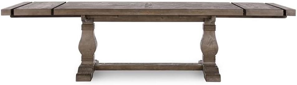 Kosas Home Quincy Reclaimed Pine Wood Extension Dining Table in Weathered Brown