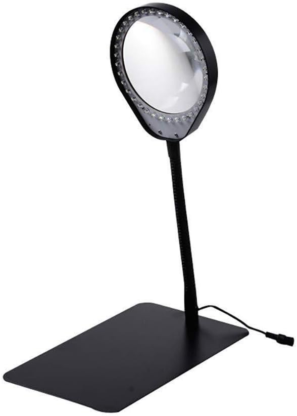 Screen Magnifier Desktop 10 Optical White LED lamp with a Magnifying Glass to Read The Old Watch Repair Engraving lamp HD high Magnification Magnifier with LED Light Double The Comfort