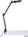 Magnifier Led Magnifier Lamp Adjustable Swivel Arm 5X Magnifying Table Lamp Light for Beauty Skincare Manicure Nail Tattoo Salon with Glass Lens and Bench Clamp