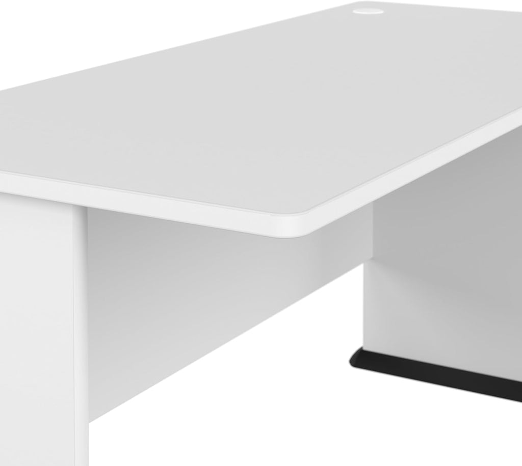 Bush Business Furniture Studio A 72W Computer Desk in White, 6 Foot Gaming and Work Table for Home or Professional Office