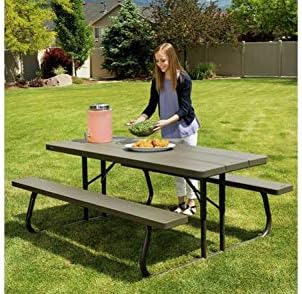 Lifetime 60112 6 ft (1.83 m) Picnic Table (Brown)