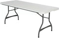 6 Foot Folding Table, Portable Rectangular Banquet Table(6' Folding Table, White Granite, 1 PK)