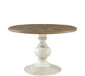 Starlight Canyon Home Brown Round Pedestal Dining Table with Wood Veneer and MDF Top, Ideal for Dining Room, Rustic or Modern Indoor Dining Spaces