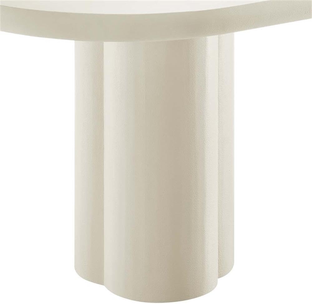 Modway EEI-6764-WHI Caspian 72' Oval Concrete Dining Table, White