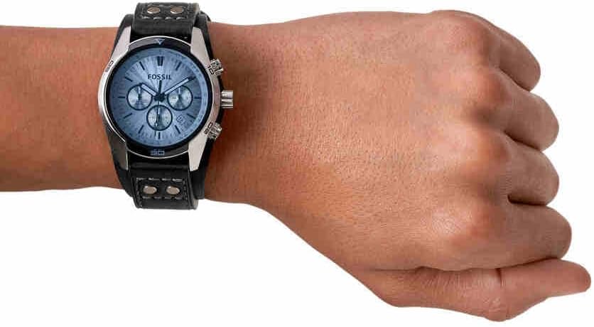 Fossil Men's Watch, Coachman Quartz Stainless Steel and Chronograph Leather Watch for Men