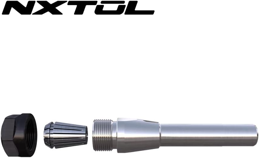 NXT-10140 Router Bit Spindle Adapter for Delta 3HP Shapers | Includes 1/4' and 1/2' ER20 collets| No slip, Improved Life, Easy cutter extraction | Made in U.S.A